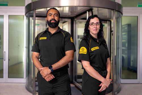 Two Austin security guards providing guarding services