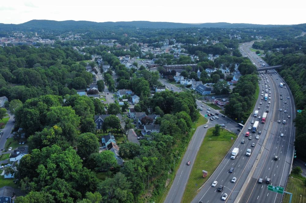 A landscape view of Danbury Connecticut