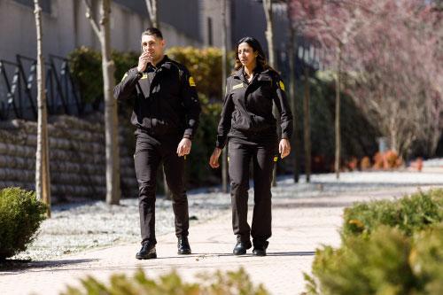 Denver Commercial Security Guards Two Prosegur security guards in Denver providing guarding service for a commercial client.