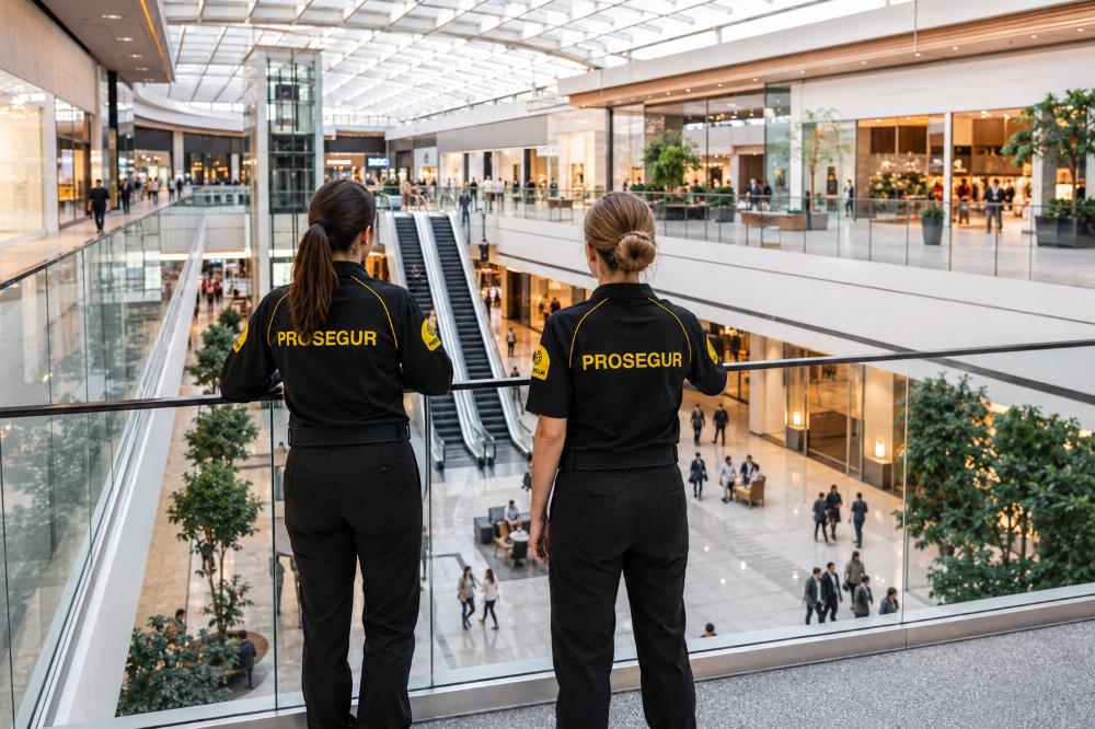 Two Prosegur security guards in Long Island providing guarding service for a commercial client.