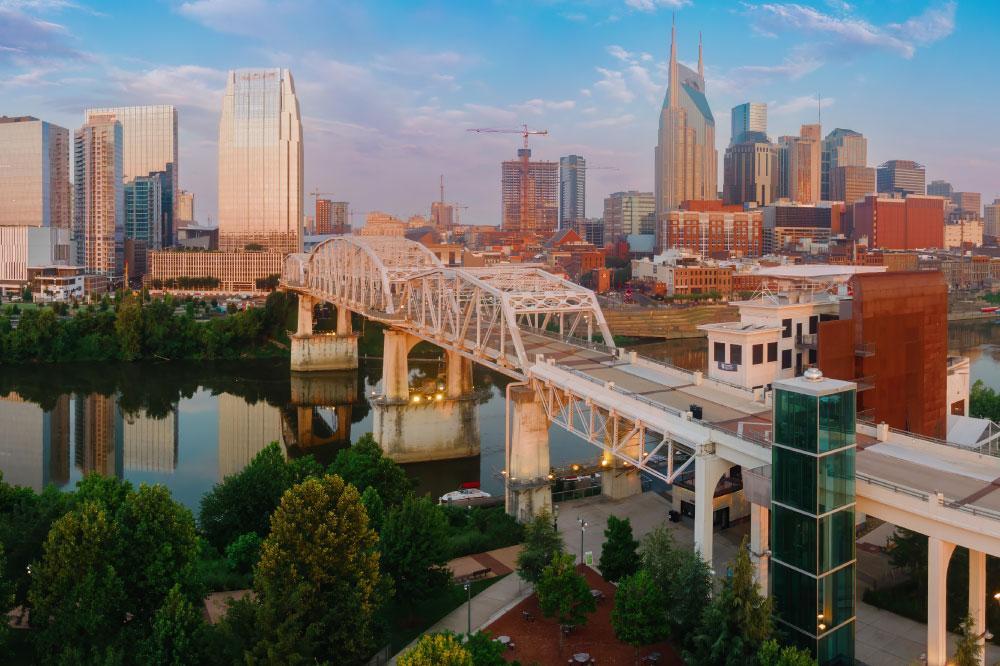 Prosegur Security Nashville A commercial building in Nashville that Prosegur provides security guard services for.