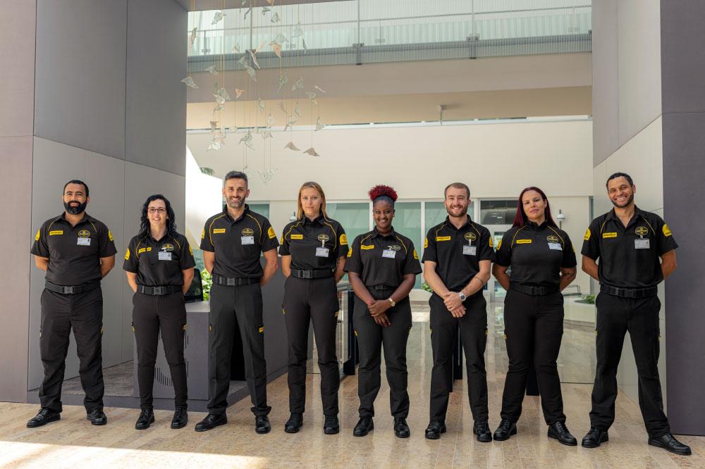 A group of security guards
