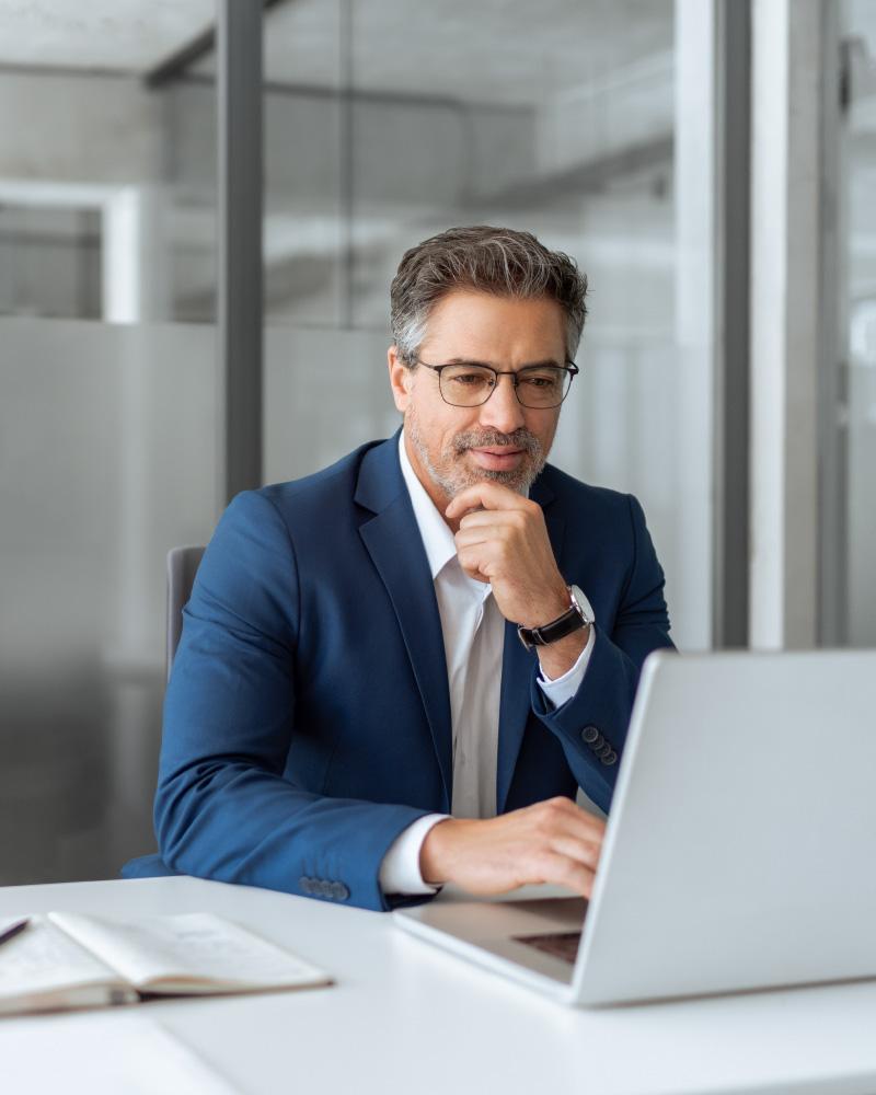 An executive client using the Connect dashboard