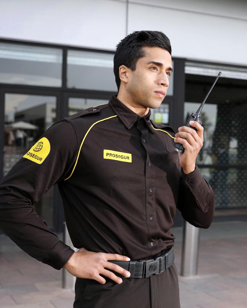 Prosegur Aviation Security Guard A Prosegur security guard providing aviation security guard services