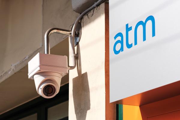 ATM Security A security camera monitoring an ATM