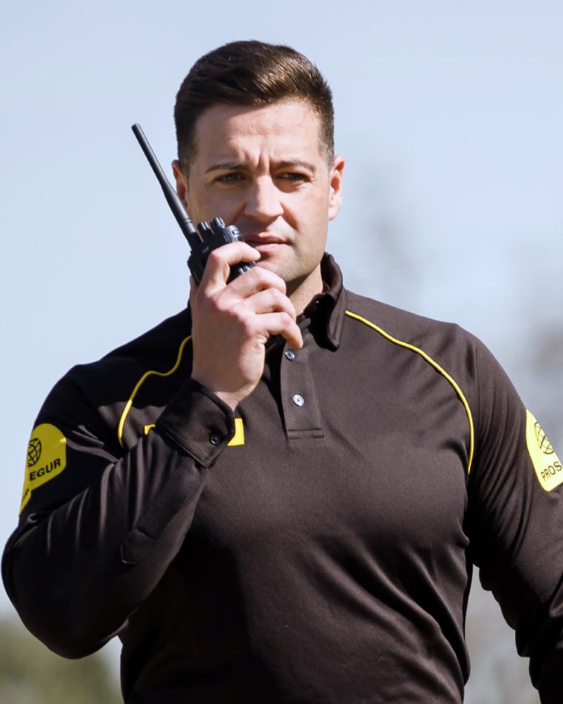 A Prosegur security guard providing commercial property security guard services