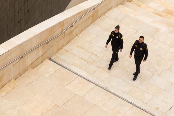 Two Prosegur guards providing commercial property security for a client