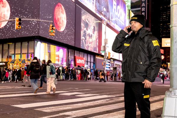 Prosegur Event Security Guard A Prosegur officer managing a high foot traffic area