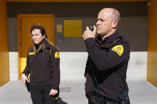 Prosegur High Tech Security Two Prosegur security officers providing security guard services for a high tech client