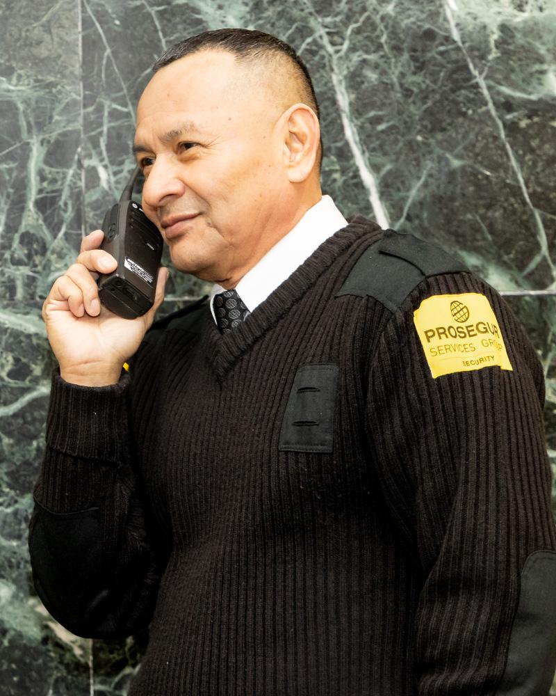 Campus Security Guard A Prosegur security officer providing campus security guarding services