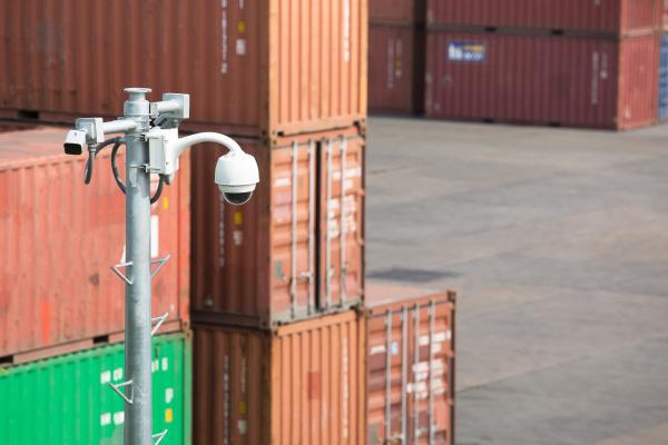 A camera providing remote security monitoring for cargo