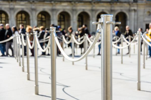 Museum Security Visitor Flow Infrastructure to control foot traffic at a museum