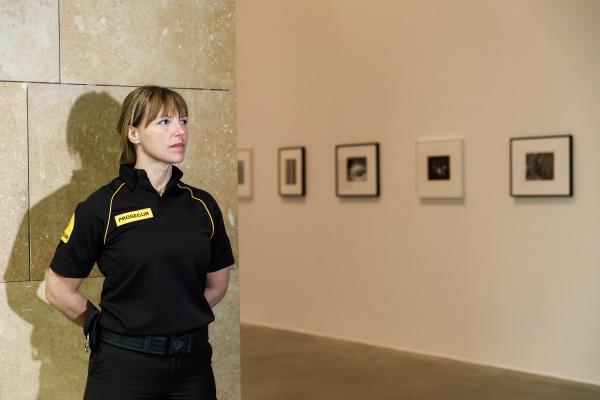 Prosegur Museum Security A prosegur officer guarding museum artifacts and paintings