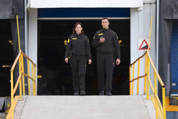 Pharmaceutical Supply Chain Security Two Prosegur officers securing the supply chain infrastructure for a pharmaceutical client
