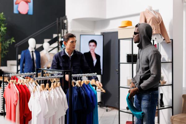 Retail Security A thief being confronted by security
