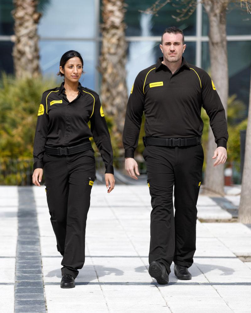 Two Prosegur security guards on patrol