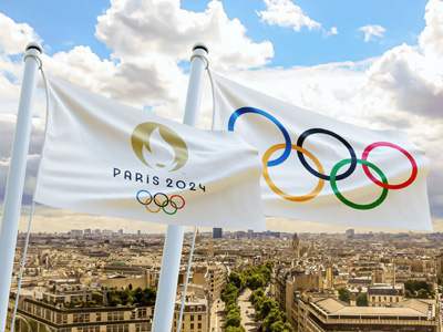 2024 Olympic flag in Paris