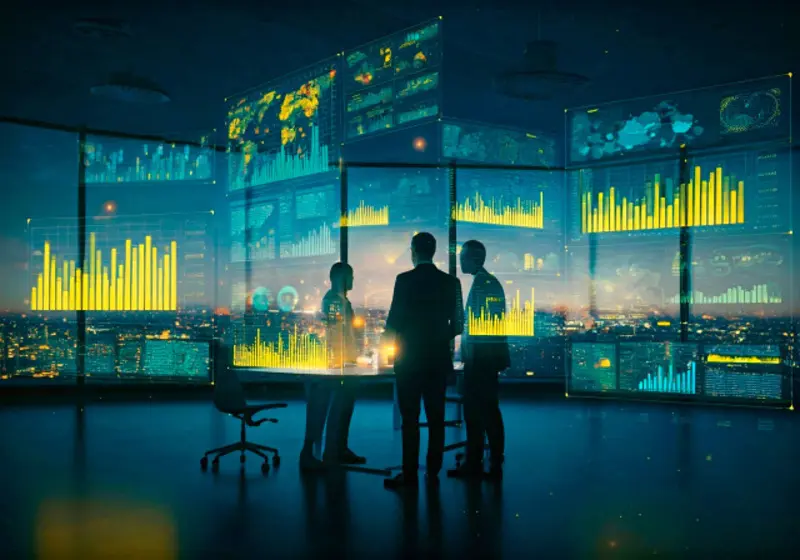 Prosegur employees discussing hybrid security tactics.