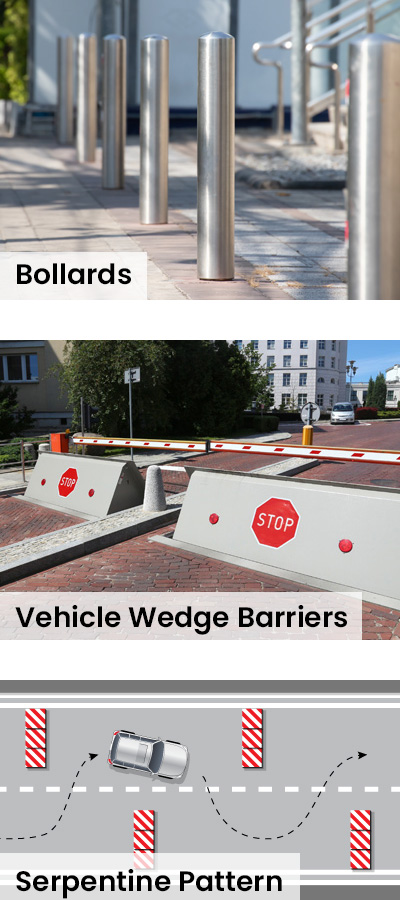 Physical vehicle barriers