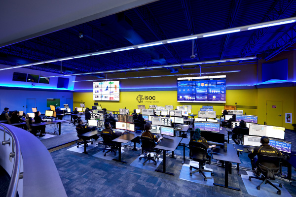 Prosegur agents providing remote security monitoring services from the security operations center.